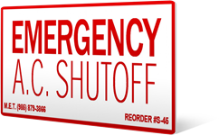 Emergency A.C. Shutoff. (4.5x2.0) 