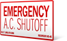 Emergency A.C. Shutoff. (4.5x2.0) 
