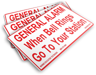 S-04 General Alarm When Bell Rings, Go to Your Station (7.25X3.0) 