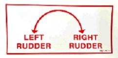 S-11 Left Rudder -Right Rudder. (3.75x1.75) 